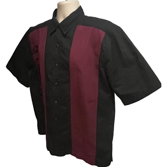 Harley Davidson Motorcycle Mechanic Garage Embroider Eagle Button Up Shirt Large - Picture 4 of 9